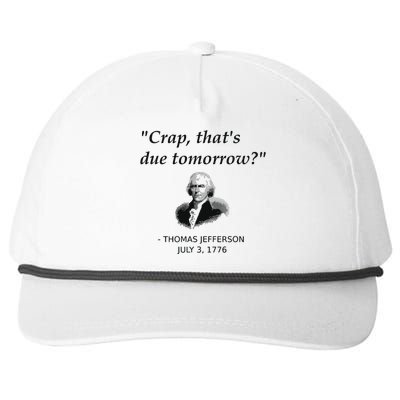 Funny Thomas Jefferson Usa History Teacher Student Gift Snapback Five-Panel Rope Hat