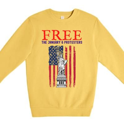 Free The January 6 Protesters Anti Biden Conservative 8 Premium Crewneck Sweatshirt