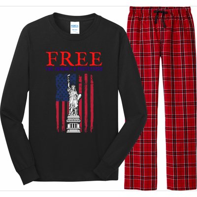 Free The January 6 Protesters Anti Biden Conservative 8 Long Sleeve Pajama Set