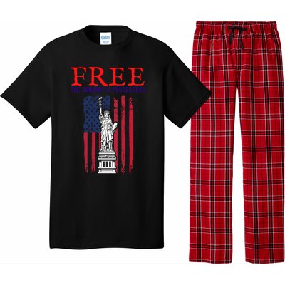 Free The January 6 Protesters Anti Biden Conservative 8 Pajama Set