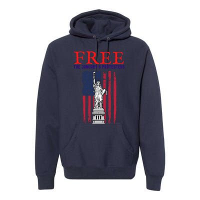 Free The January 6 Protesters Anti Biden Conservative 8 Premium Hoodie