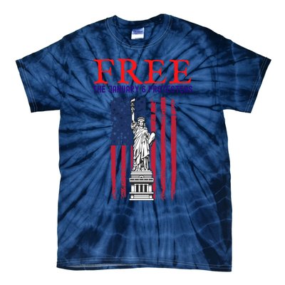 Free The January 6 Protesters Anti Biden Conservative 8 Tie-Dye T-Shirt