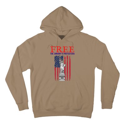 Free The January 6 Protesters Anti Biden Conservative 8 Hoodie