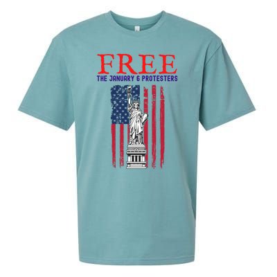 Free The January 6 Protesters Anti Biden Conservative 8 Sueded Cloud Jersey T-Shirt