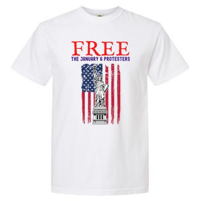 Free The January 6 Protesters Anti Biden Conservative 8 Garment-Dyed Heavyweight T-Shirt