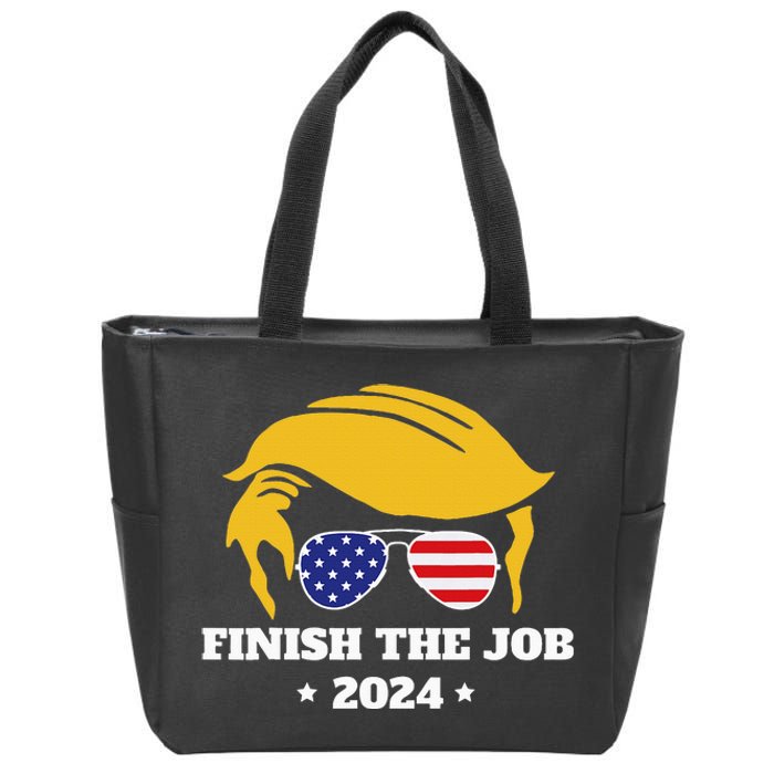 Finish The Job Conservative Right Wing 2024 Election Usa Zip Tote Bag