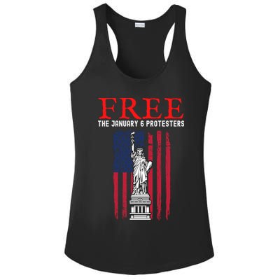 Free The January 6 Protesters Anti Biden Conservative Ladies PosiCharge Competitor Racerback Tank