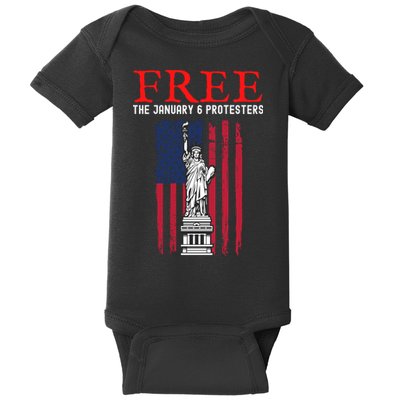 Free The January 6 Protesters Anti Biden Conservative Baby Bodysuit