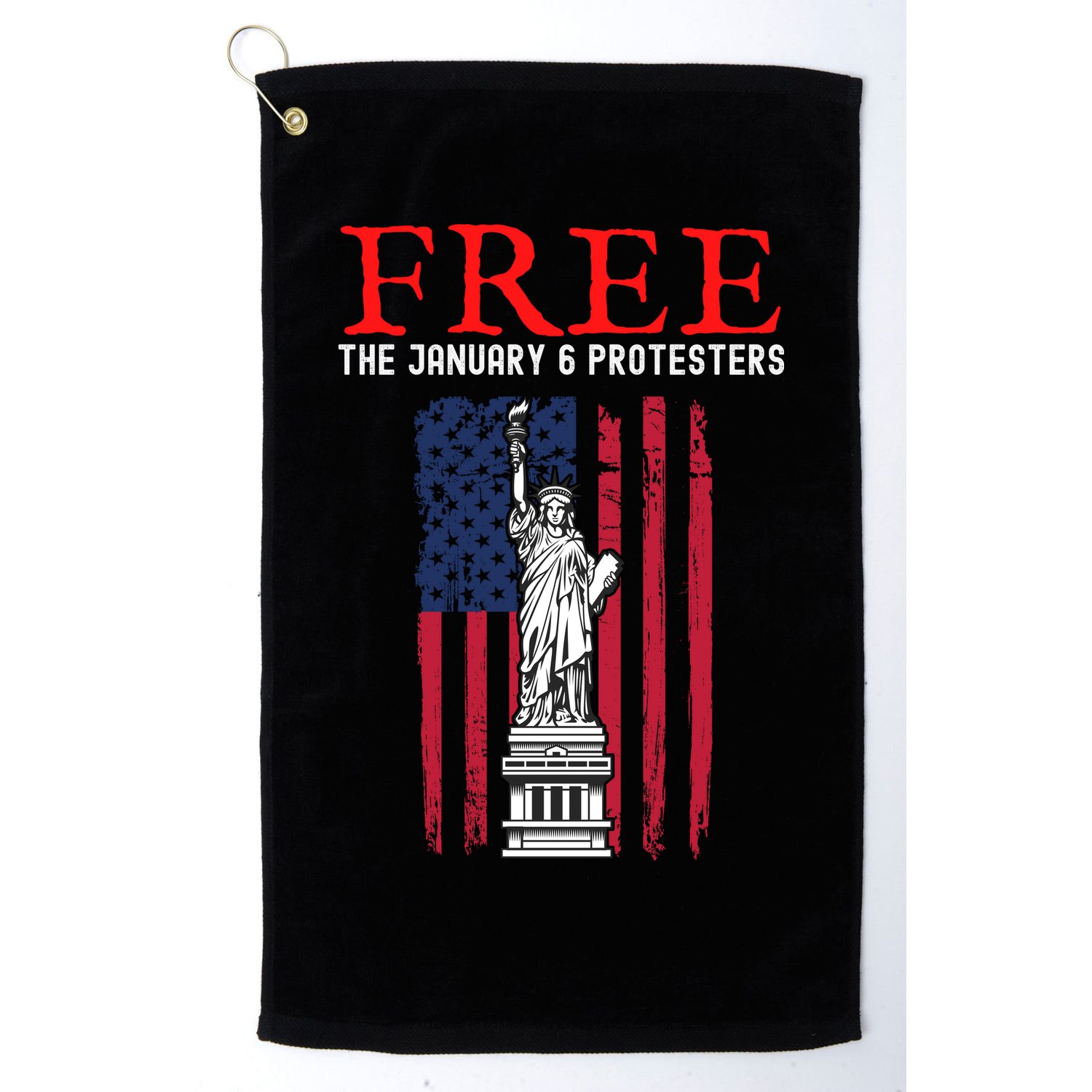 Free The January 6 Protesters Anti Biden Conservative Golf Towel