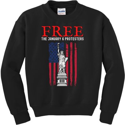 Free The January 6 Protesters Anti Biden Conservative Kids Sweatshirt