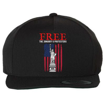 Free The January 6 Protesters Anti Biden Conservative Wool Snapback Cap