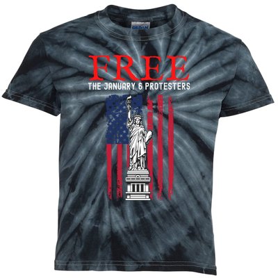 Free The January 6 Protesters Anti Biden Conservative Kids Tie-Dye T-Shirt