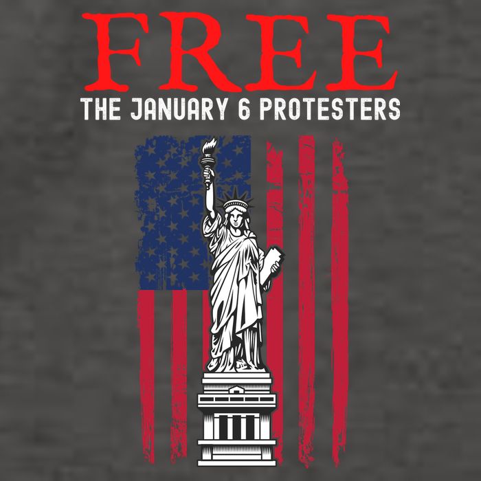 Free The January 6 Protesters Anti Biden Conservative Vector Backpack