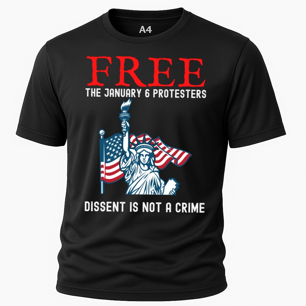 Free The January 6 Protesters Anti Biden Conservative Cooling Performance Crew T-Shirt