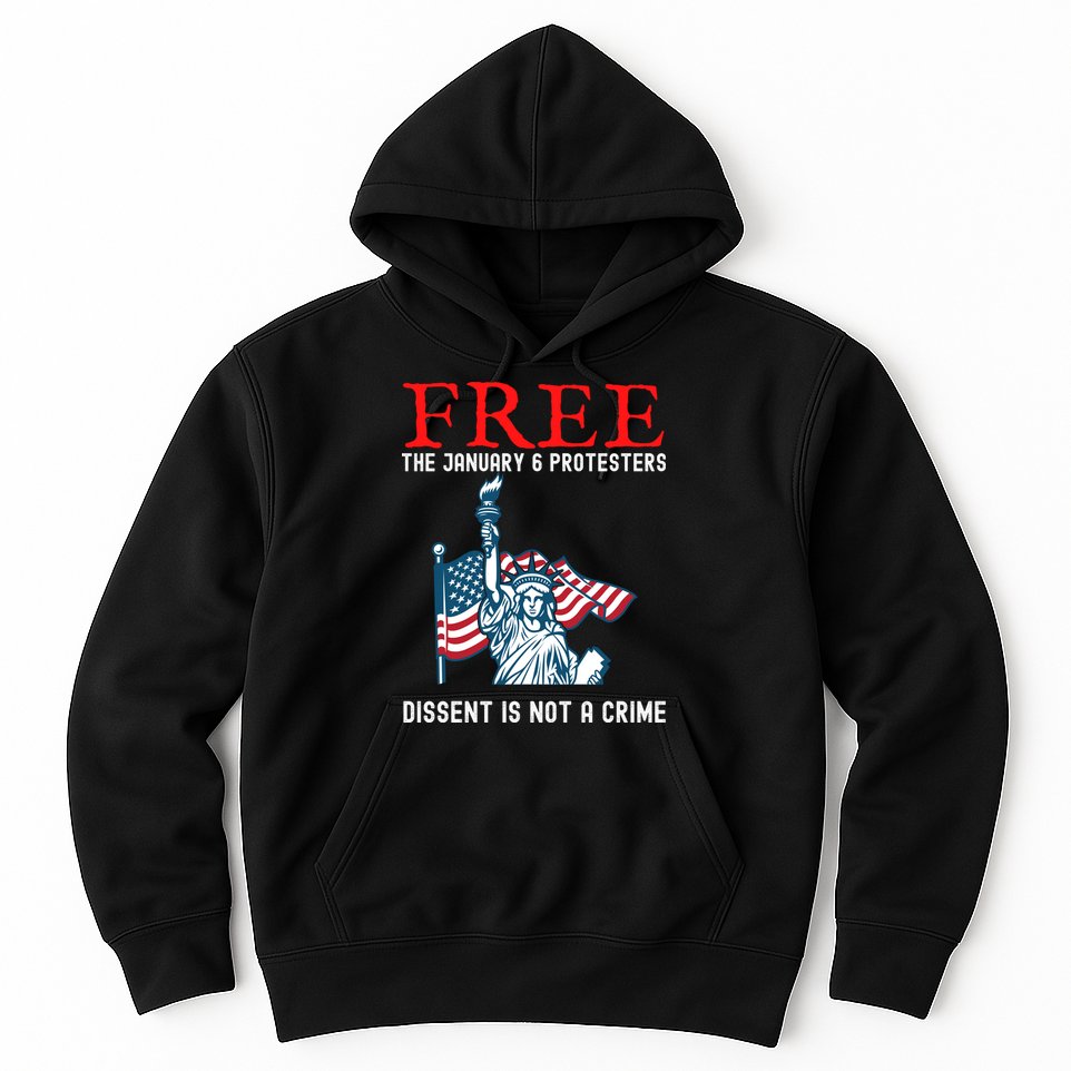 Free The January 6 Protesters Anti Biden Conservative Hoodie