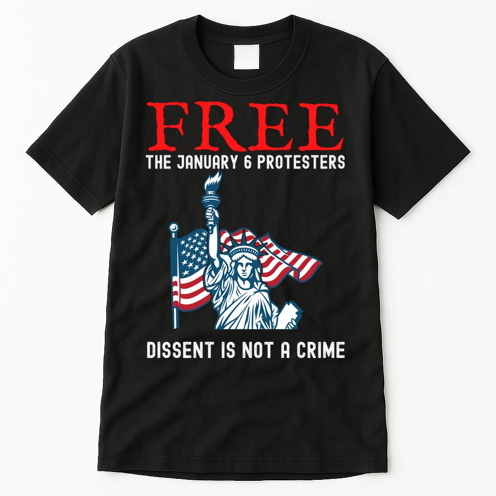 Free The January 6 Protesters Anti Biden Conservative Tall T-Shirt