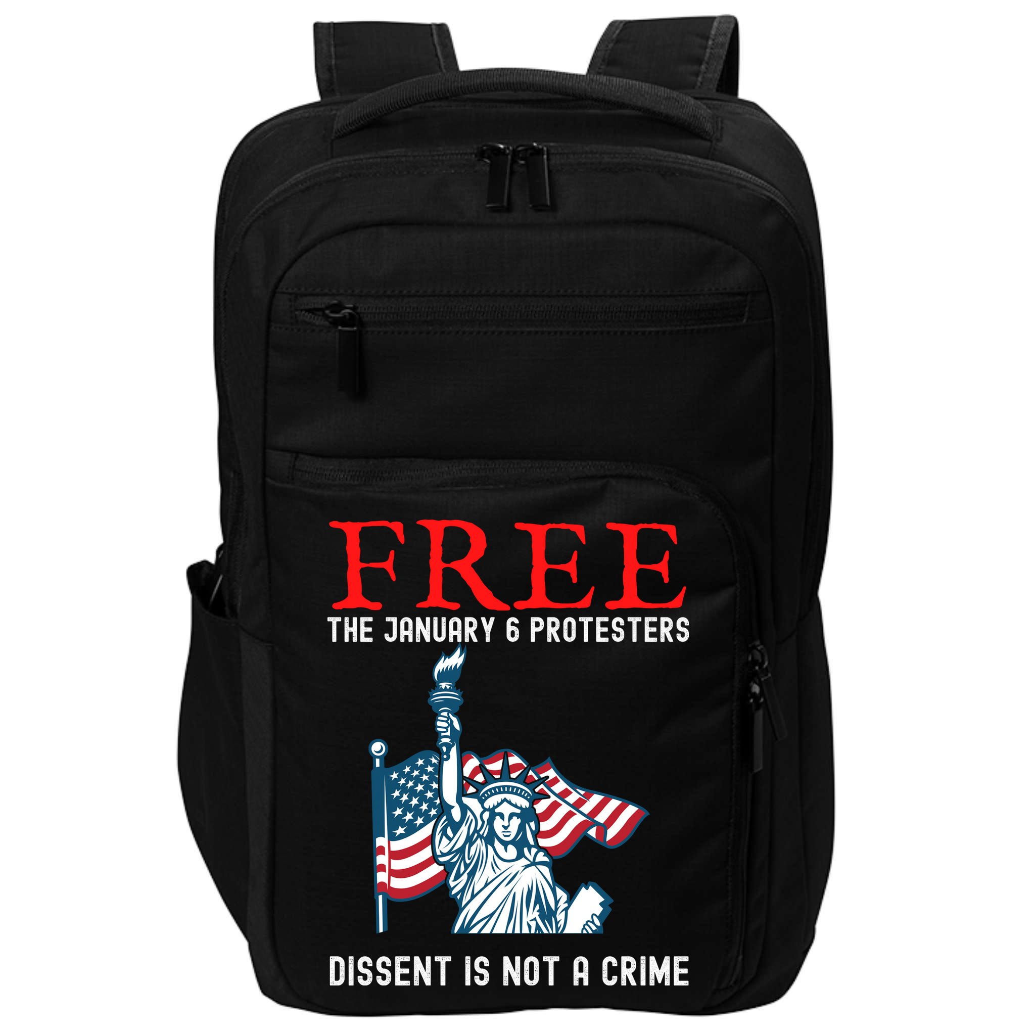 Free The January 6 Protesters Anti Biden Conservative Impact Tech Backpack