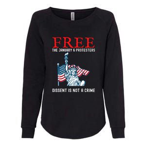 Free The January 6 Protesters Anti Biden Conservative Womens California Wash Sweatshirt