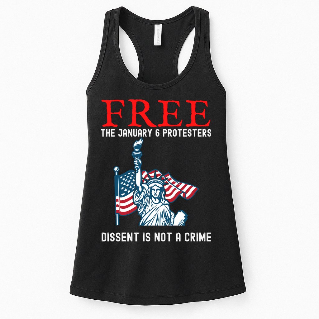 Free The January 6 Protesters Anti Biden Conservative Womens Tank Top