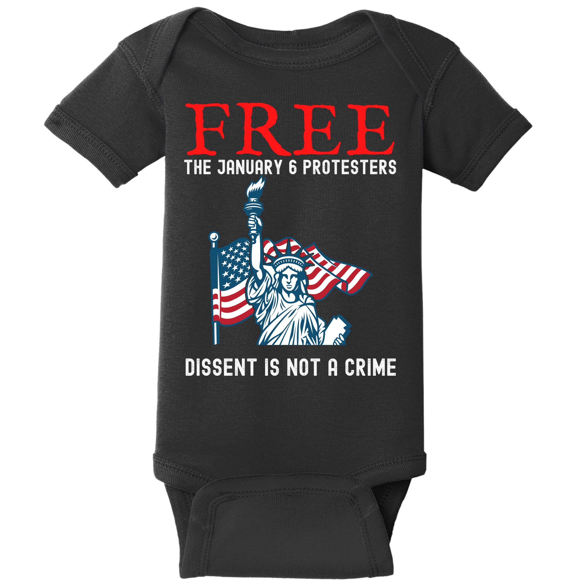 Free The January 6 Protesters Anti Biden Conservative Baby Bodysuit