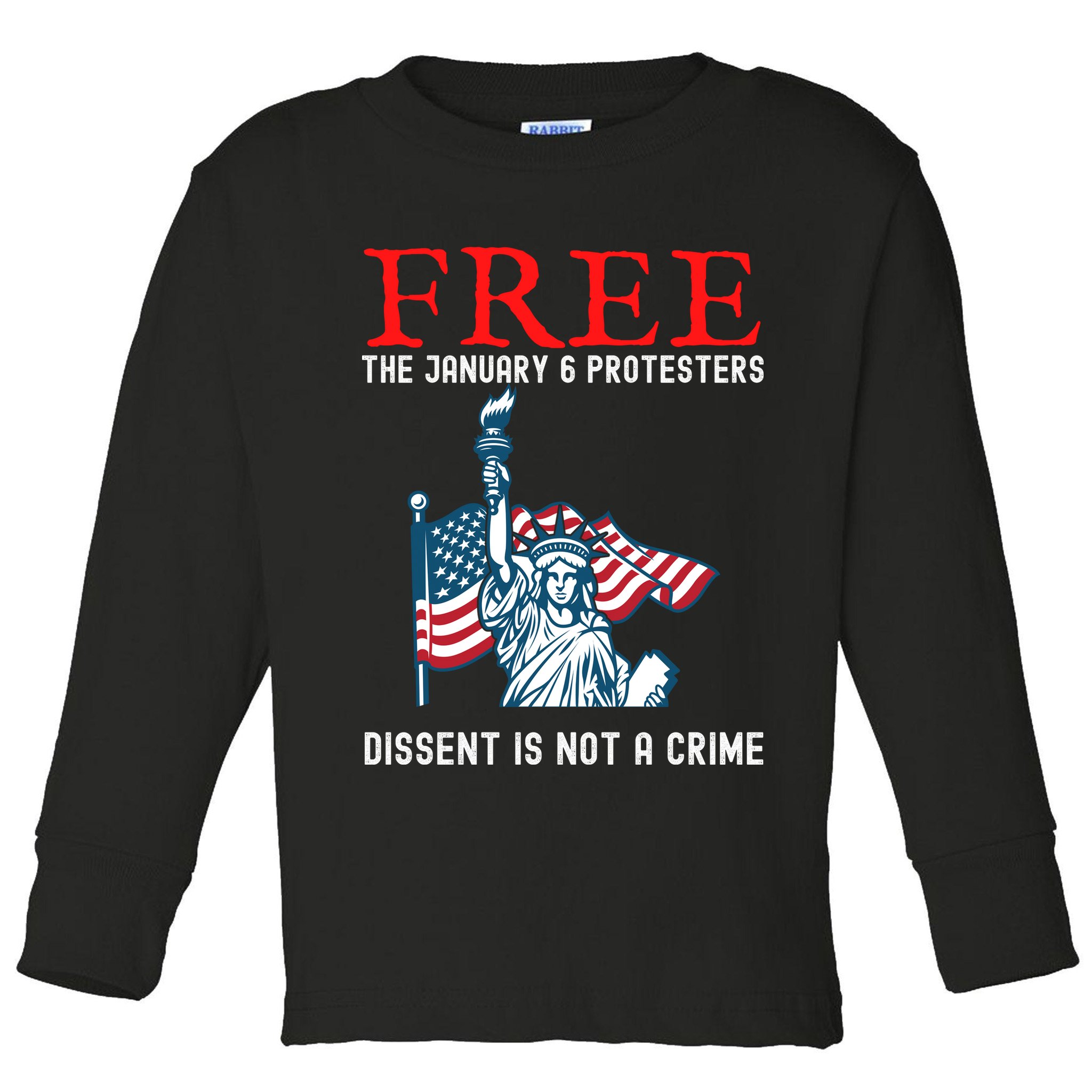 Free The January 6 Protesters Anti Biden Conservative Toddler Long Sleeve Shirt