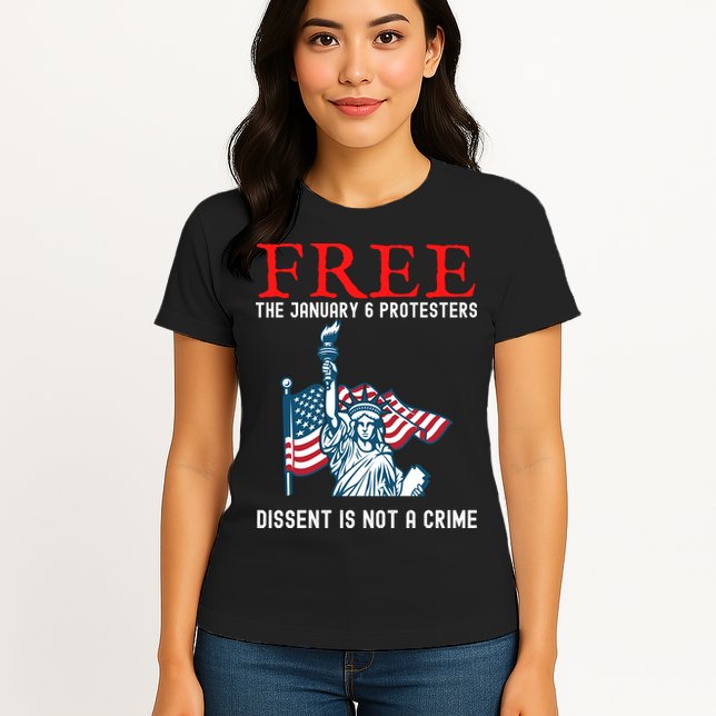 Free The January 6 Protesters Anti Biden Conservative Womens T-Shirt