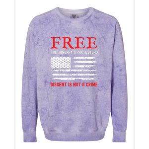 Free The January 6 Protesters Anti Biden Conservative Colorblast Crewneck Sweatshirt