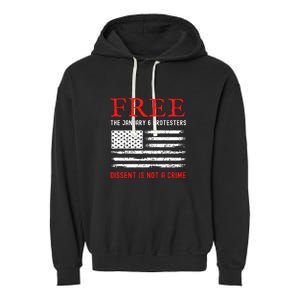 Free The January 6 Protesters Anti Biden Conservative Garment-Dyed Fleece Hoodie