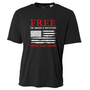 Free The January 6 Protesters Anti Biden Conservative Cooling Performance Crew T-Shirt