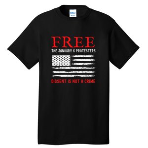 Free The January 6 Protesters Anti Biden Conservative Tall T-Shirt