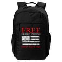 Free The January 6 Protesters Anti Biden Conservative Daily Commute Backpack