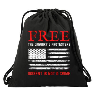 Free The January 6 Protesters Anti Biden Conservative Drawstring Bag