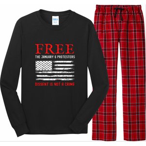 Free The January 6 Protesters Anti Biden Conservative Long Sleeve Pajama Set