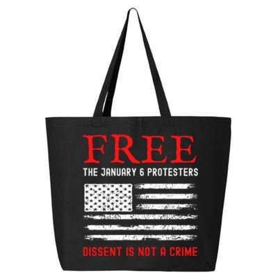 Free The January 6 Protesters Anti Biden Conservative 25L Jumbo Tote