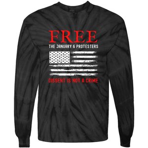 Free The January 6 Protesters Anti Biden Conservative Tie-Dye Long Sleeve Shirt