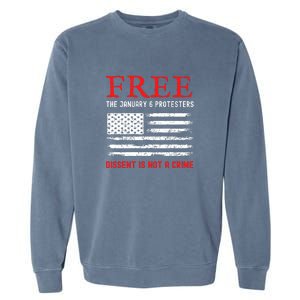 Free The January 6 Protesters Anti Biden Conservative Garment-Dyed Sweatshirt