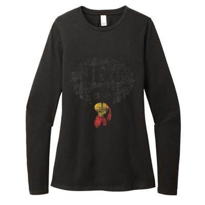 Funny Thanksgiving Jive Gift Vintage Distressed Turkey Face Womens CVC Long Sleeve Shirt