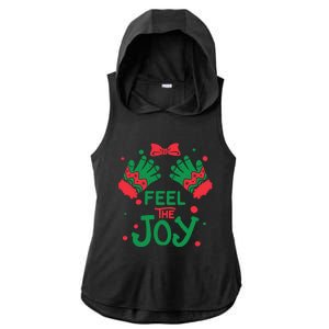 Feel The Joy Gift 'S Version! Christmas Gift Ladies PosiCharge Tri-Blend Wicking Draft Hoodie Tank