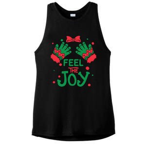 Feel The Joy Gift 'S Version! Christmas Gift Ladies PosiCharge Tri-Blend Wicking Tank