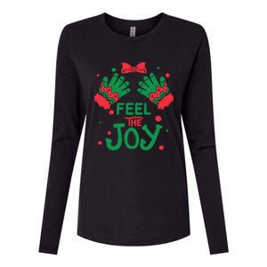 Feel The Joy Gift 'S Version! Christmas Gift Womens Cotton Relaxed Long Sleeve T-Shirt