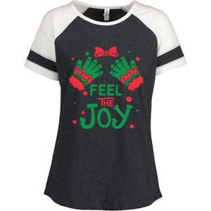 Feel The Joy Gift 'S Version! Christmas Gift Enza Ladies Jersey Colorblock Tee