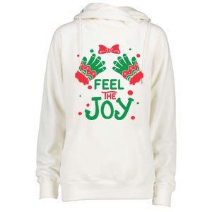 Feel The Joy Gift 'S Version! Christmas Gift Womens Funnel Neck Pullover Hood