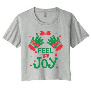 Feel The Joy Gift 'S Version! Christmas Gift Women's Crop Top Tee