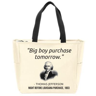 Funny Thomas Jefferson USA History Teacher Louisiana Zip Tote Bag