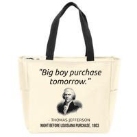 Funny Thomas Jefferson USA History Teacher Louisiana Zip Tote Bag