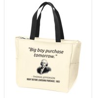 Funny Thomas Jefferson USA History Teacher Louisiana Zip Tote Bag