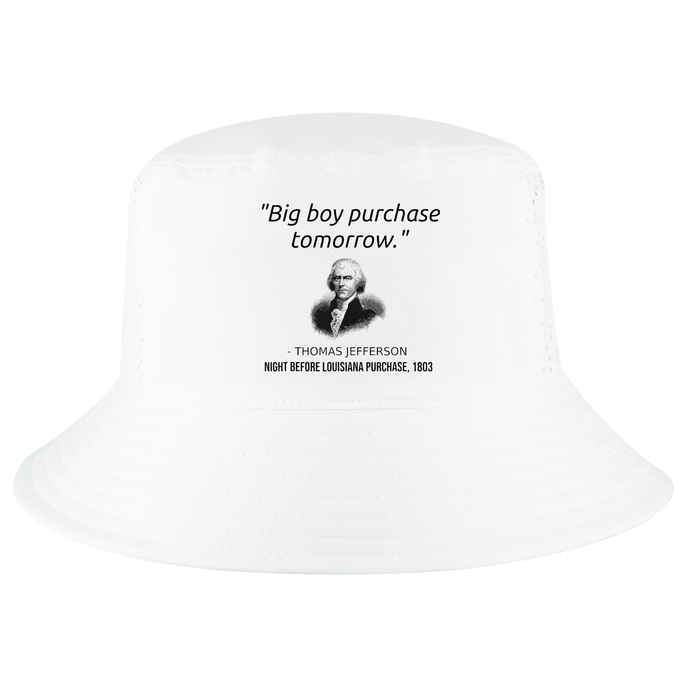 Funny Thomas Jefferson USA History Teacher Louisiana Cool Comfort Performance Bucket Hat