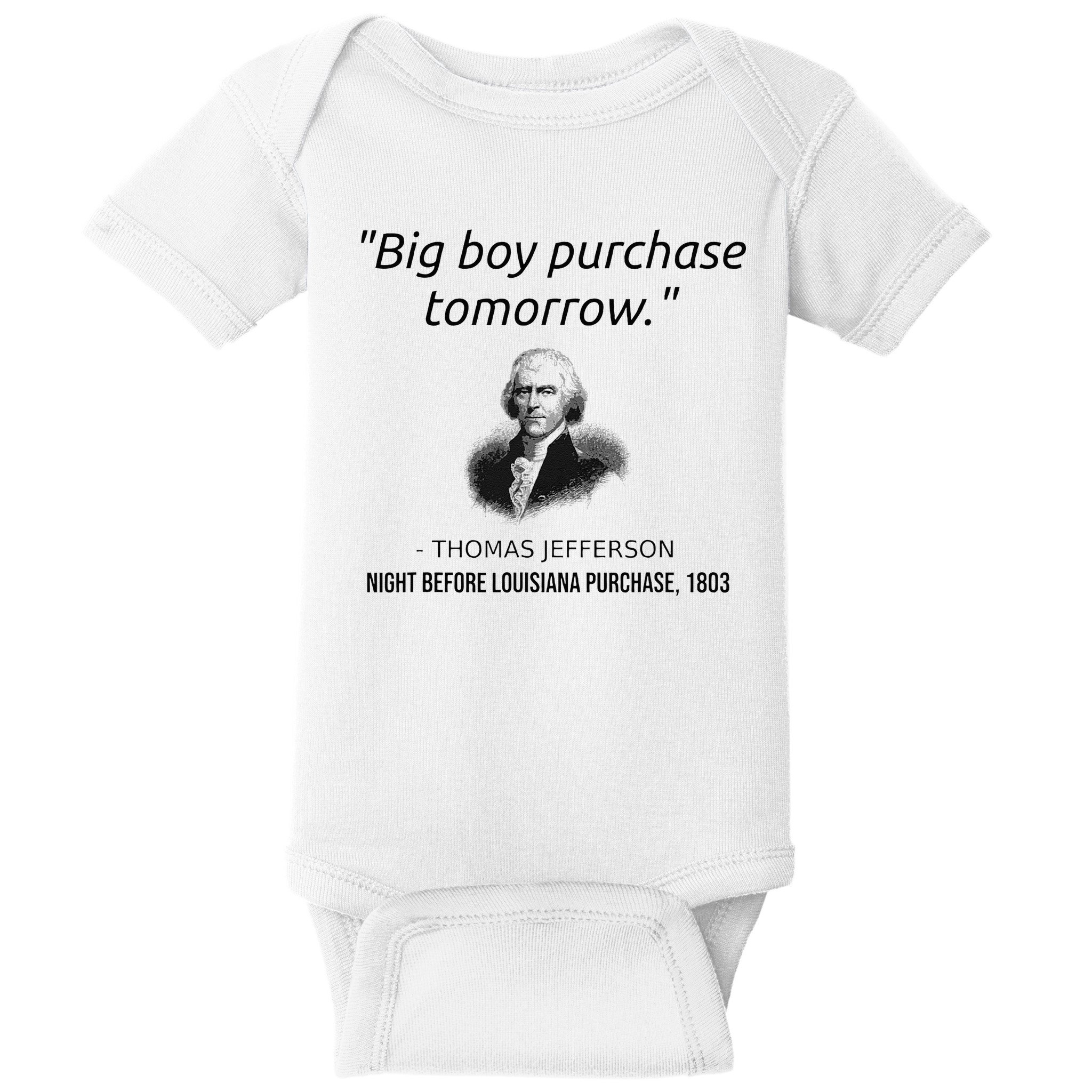 Funny Thomas Jefferson USA History Teacher Louisiana Baby Bodysuit