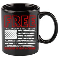 Free The January 6 Protesters Anti Biden Conservative 11oz C Handle Ceramic Mug