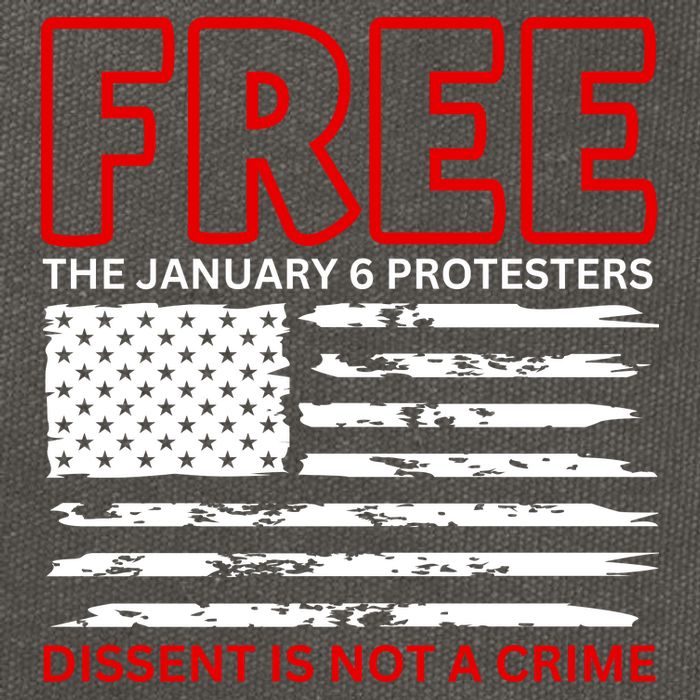 Free The January 6 Protesters Anti Biden Conservative Cotton Canvas Backpack